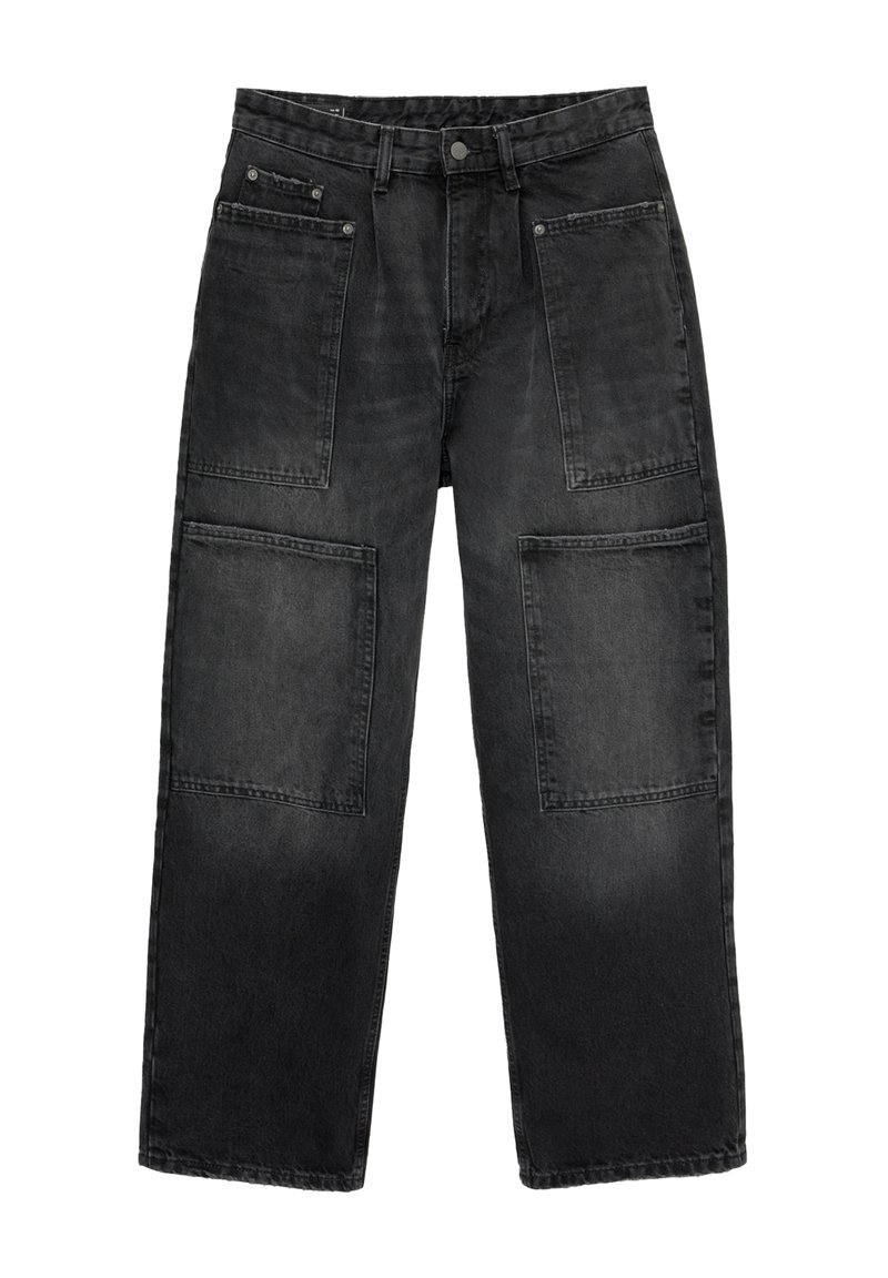 PULL&BEAR Relaxed fit jeans donkergrijs