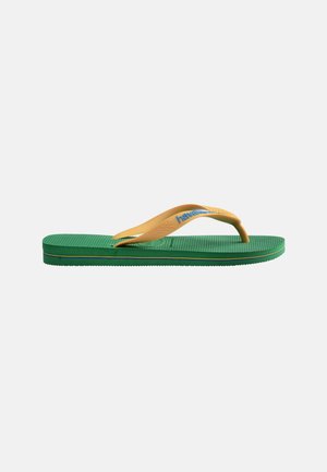 Havaianas BRASIL LOGO UNISEX - Σανδάλια τύπου T - green/yellow