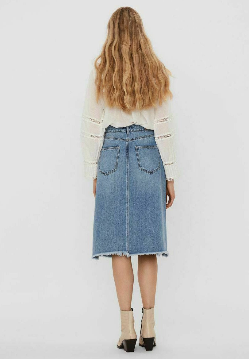 Vero Moda Gonna di jeans - medium blue denim/blu scuro - Zalando.it