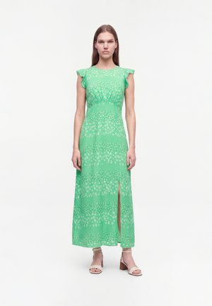 New Look, FLORAL FLUTTER SLEEVE MIDI   - Vestido ligero - green pattern
