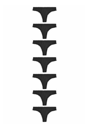 7 PACK - Tanga - black