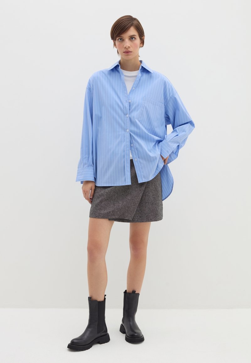 Stefanel Overhemdblouse lichtblauw Stefanel Overhemdblouse lichtblauw