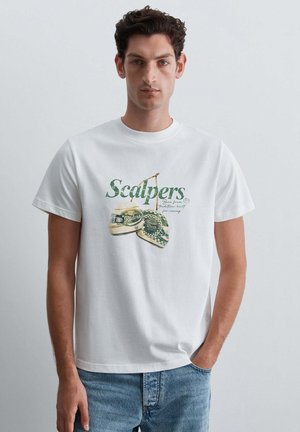 Scalpers, SCALPERS SCRACING TEE - Camiseta estampada - offwhite