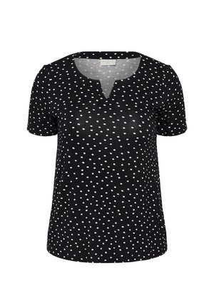 Kaffe Curve, KCMELLA JERSEY - T-shirt imprimé - black deep chalk dot