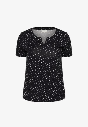 Kaffe Curve, KCMELLA JERSEY - T-shirt imprimé - black deep chalk dot