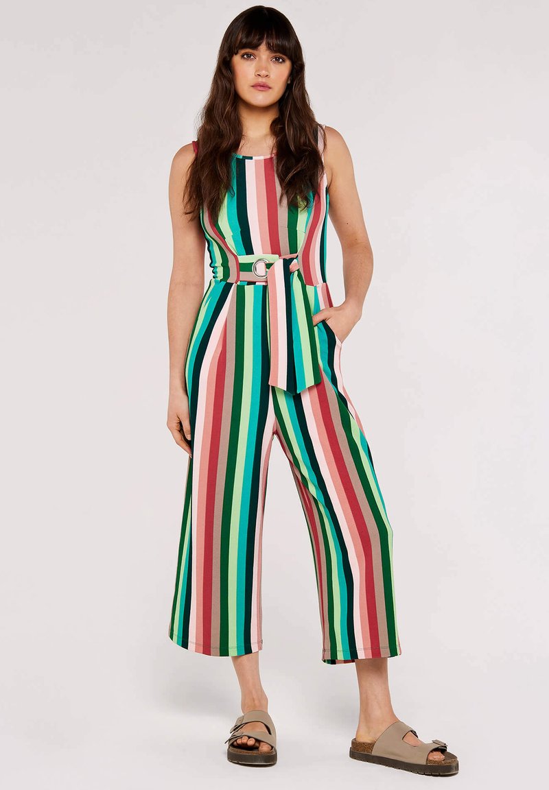 Apricot MULTISTRIPE TIE WAIST Jumpsuit green/groen Zalando.be