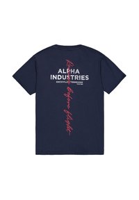 Alpha Industries SIGNATURE - Tričko s potlačou - rep blue