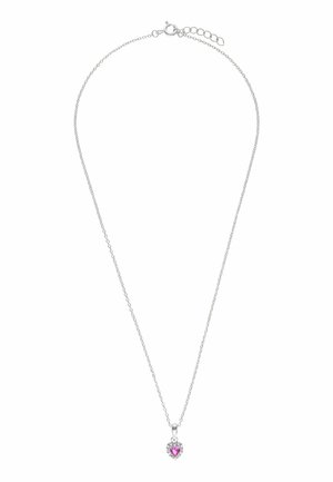 Necklace - silver-coloured pink