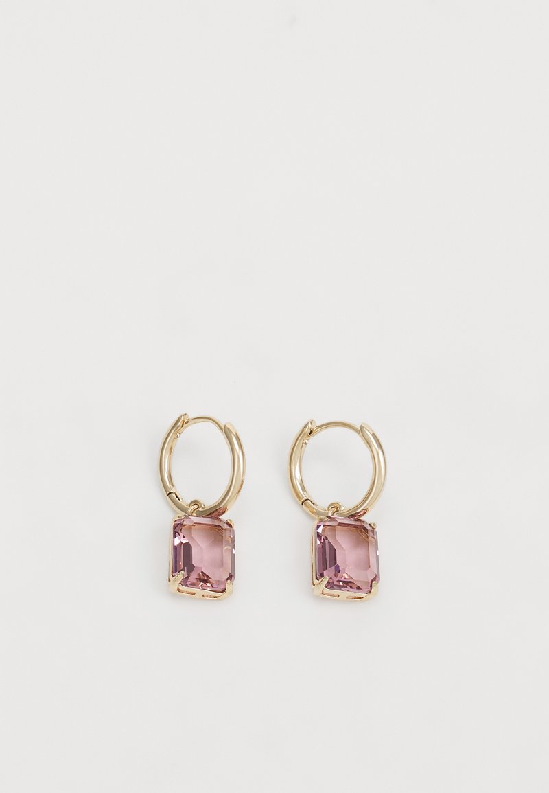 Lauren Ralph Lauren HUGGIE DROP - Σκουλαρίκια - gold-coloured/pink