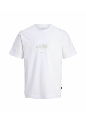 Bijela pamučna majica s okruglim izrezom, kratkim rukavima i reflektirajućim logotipom "core" tiskanom sprijeda. Oznaka sa strane.