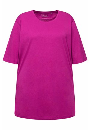 Ulla Popken, ULLA POPKEN WOMEN'S PLUS SIZE BASIC SHORT SLEEVE TEE 486910 - Basic T-shirt - berry