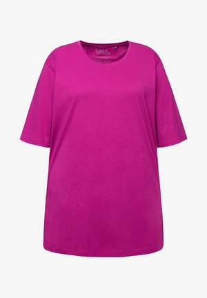 Ulla Popken, ULLA POPKEN WOMEN'S PLUS SIZE BASIC SHORT SLEEVE TEE 486910 - Basic T-shirt - berry