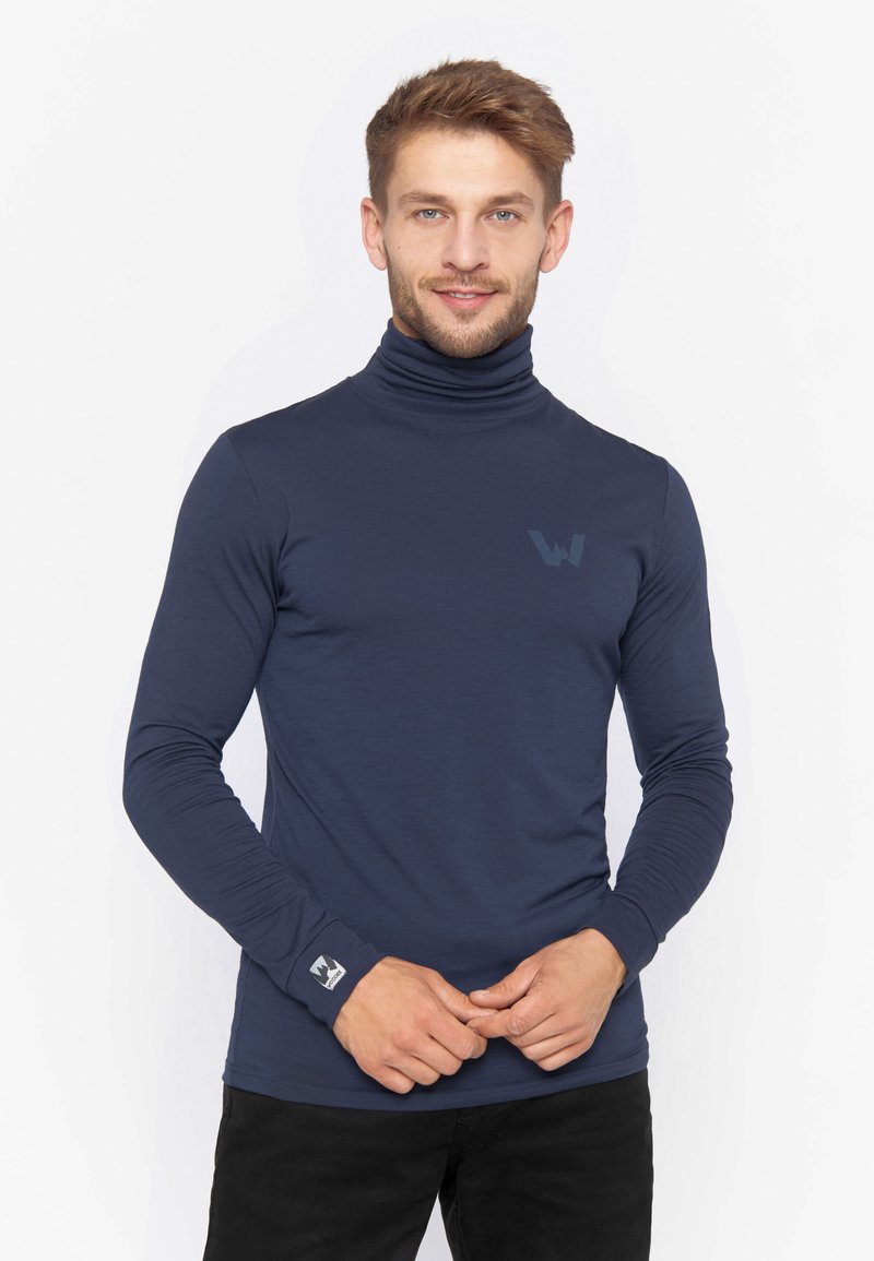 Woodee MENS MERINO WOOL TURTLENECK 145G Jumper navy blue/dark blue Zalando.de