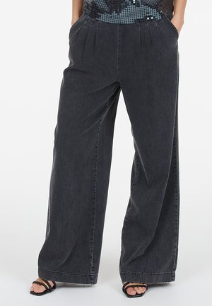 Stoffhose - black denim