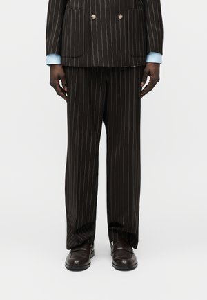 Oblekové nohavice - dark brown