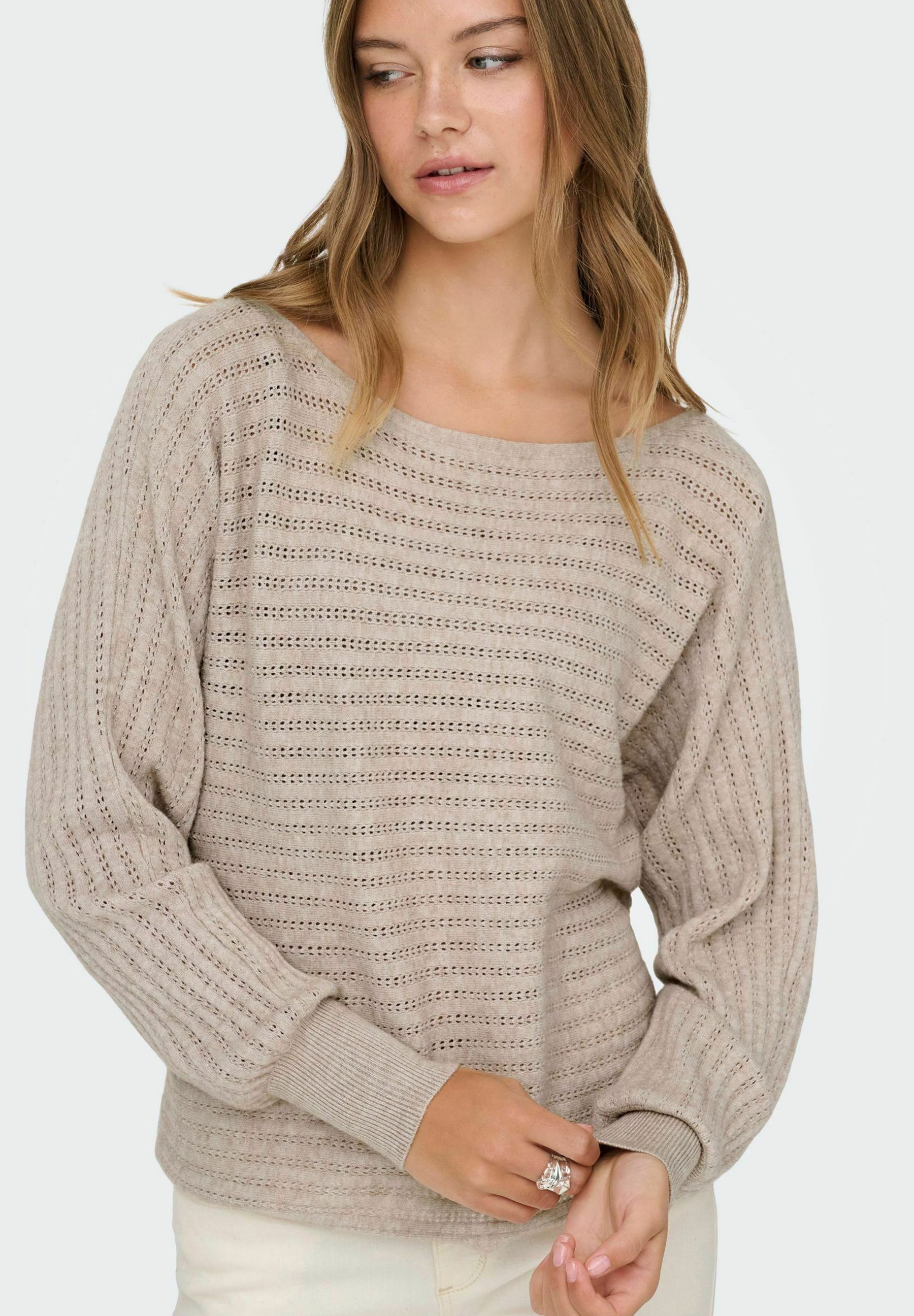 ONLY Onlsilja-Pullover Largo L/S Ex Knt - Maglione Lavorato A Maglia Donna, Manica Lunga, Casual, Morbido E Confortevole