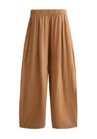 LINEN CROP BALLOON - Stoffhose - mottled yellow