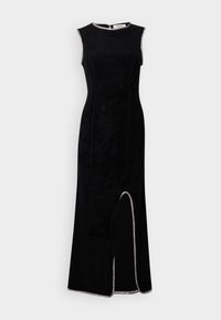 ROBE MIDI BATEAU FENTE BIJOUX - Cocktailklänning - noir