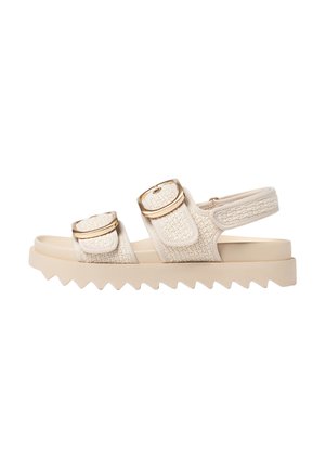 WIDE FIT WOMEN'S FLAT SANDALS - Sandals - white