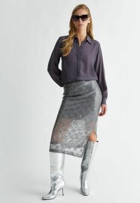LIU JO Bluza s gumbima - blue grey