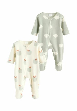 Next, REGULAR FIT -MICRO TWO WAY ZIP  2 PACK - Sleep suit - sage green