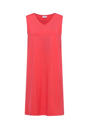 Cecil, KNEE-LENGTH JERSEY DRESS WITH V-NECK - Jerseyjurk - coral