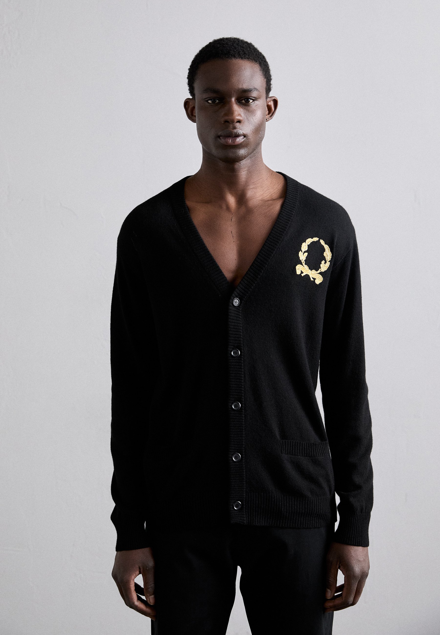 MOSCHINO LAUREL CROWN EMBLEM - Cardigan - black - Zalando.co.uk