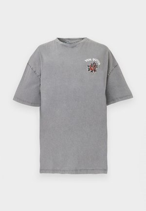 Von Dutch, RELAXED FIT SOLID WITH LAVA DYE ROUND NECKLINE - T-shirt imprimé - grey
