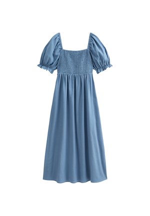 New Look PUFF SLEEVE MIDI - Vestido vaquero - blue