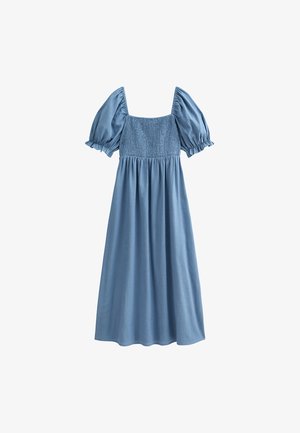 New Look PUFF SLEEVE MIDI - Spijkerjurk - blue
