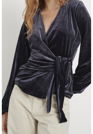 Blouse - mottled dark blue