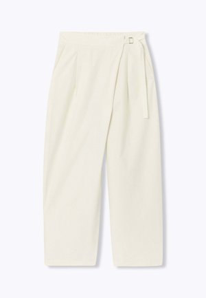 Promod, PANTALON LARGE EN TOILE - Pantalon classique - ecru