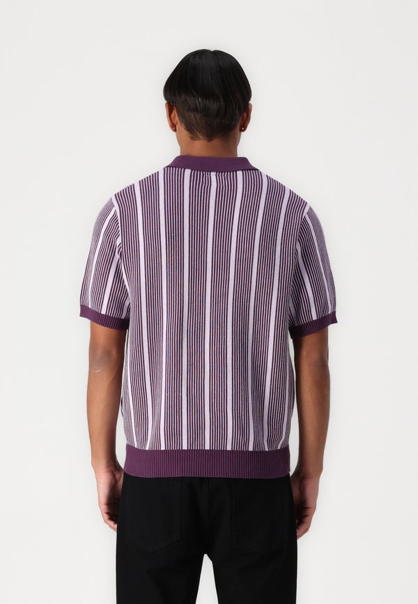 TRACE STRIPE TOP UNISEX - Polo shirt - dust purple3