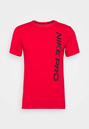 BURNOUT - Camiseta estampada - university red/black