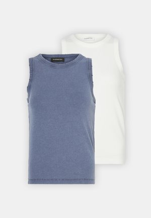 Even&Odd 2 PACK - Débardeur - blue/off white