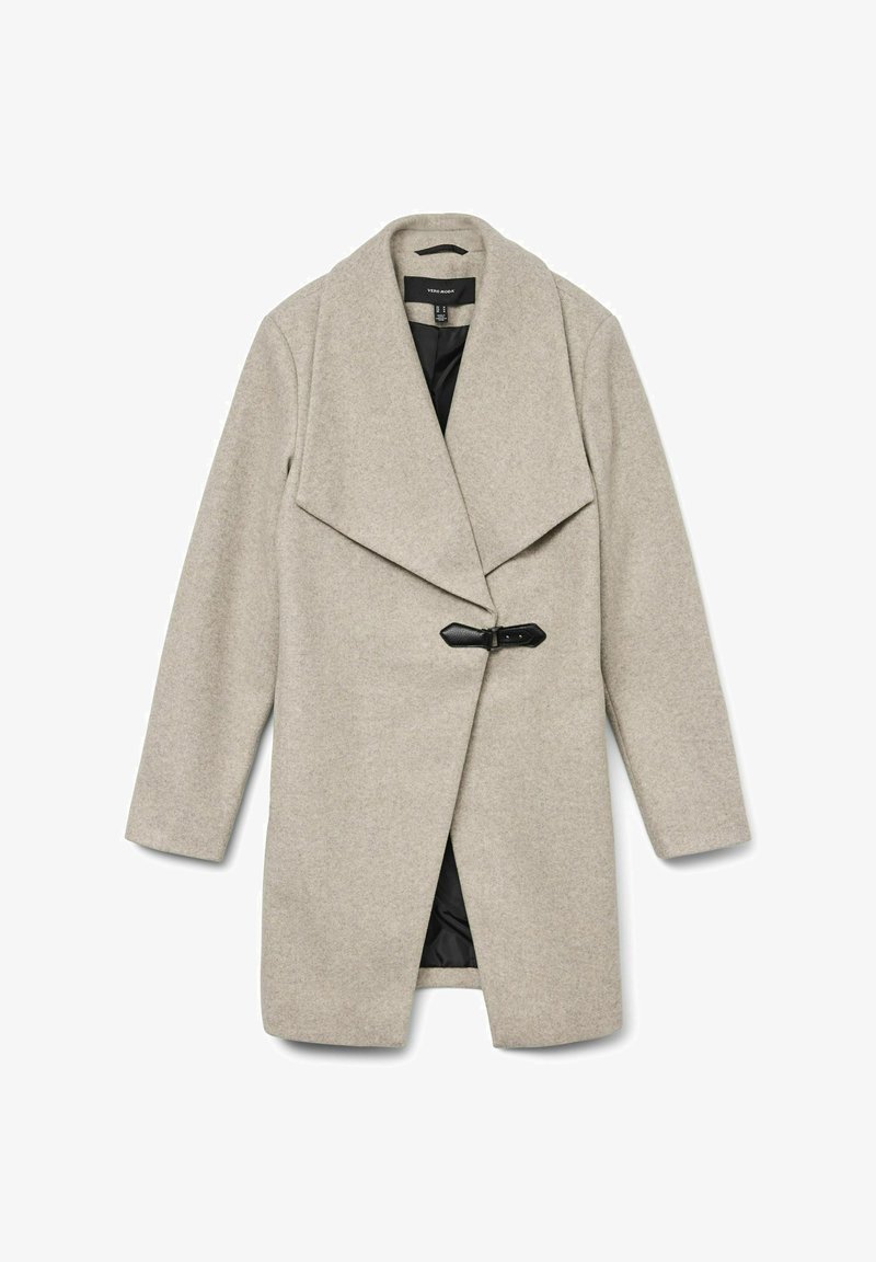 VERO MODA Vmtwodope Vera Long Wool Coat Ga Noos damesmantel, Silver Mink/Detail: Melange, L VERO MODA Vmtwodope Vera Long Wool Coat Ga Noos damesmantel, Silver Mink/Detail: Melange, L
