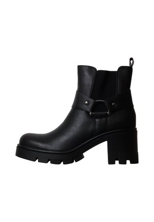 Super Mode, BOTTINES À TALON ET ZIP SUPER MODE - Bottines de cowboy / motard - noir