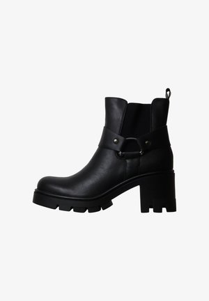 Super Mode, BOTTINES À TALON ET ZIP SUPER MODE - Cowboy- / bikerstøvlette - noir