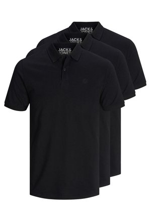 3 PACK BASIC - Poloshirt - schwarz