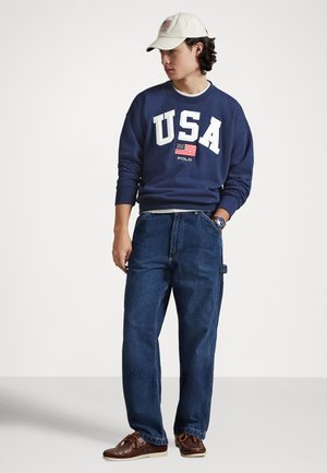OLYMPICS VINTAGE FIT FLAG FLEECE SWEATSHIRT - Sweatshirt - refined navy