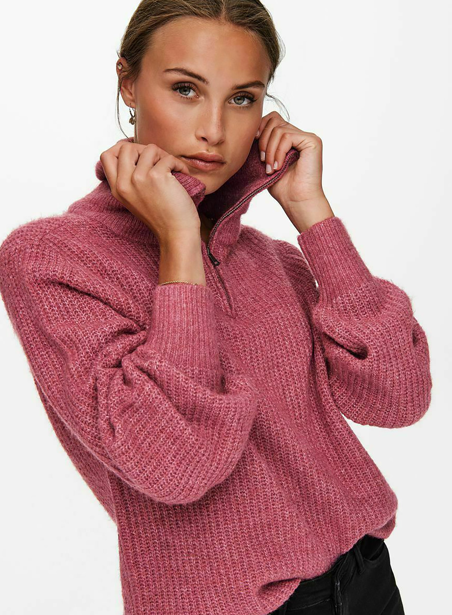 mauve sherpa pullover