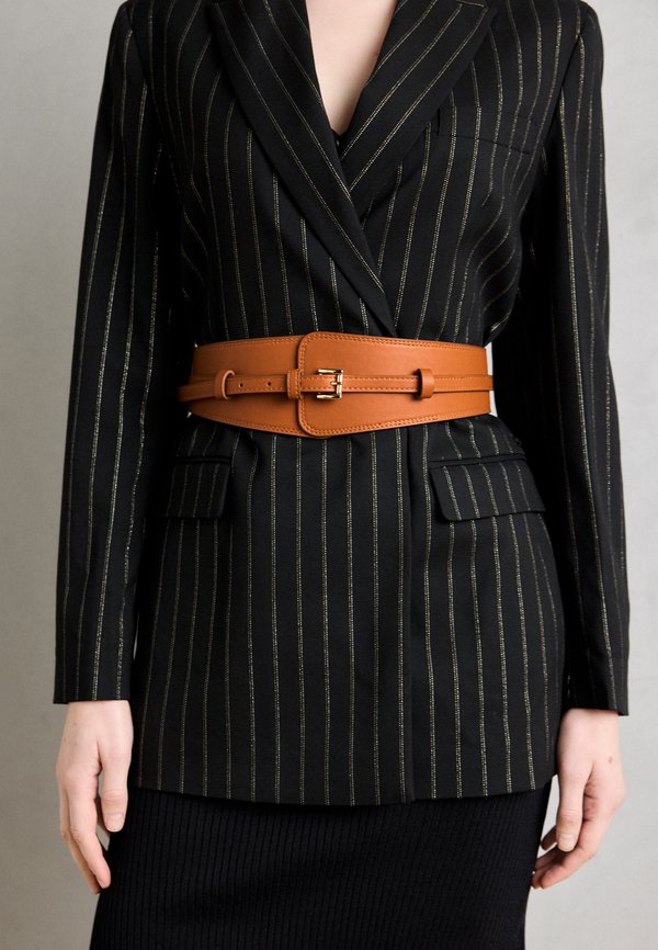 LEATHER - Waist belt - cognac4