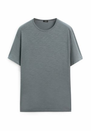 Massimo Dutti WITH DETAIL - Basic T-shirt - mottled dark grey