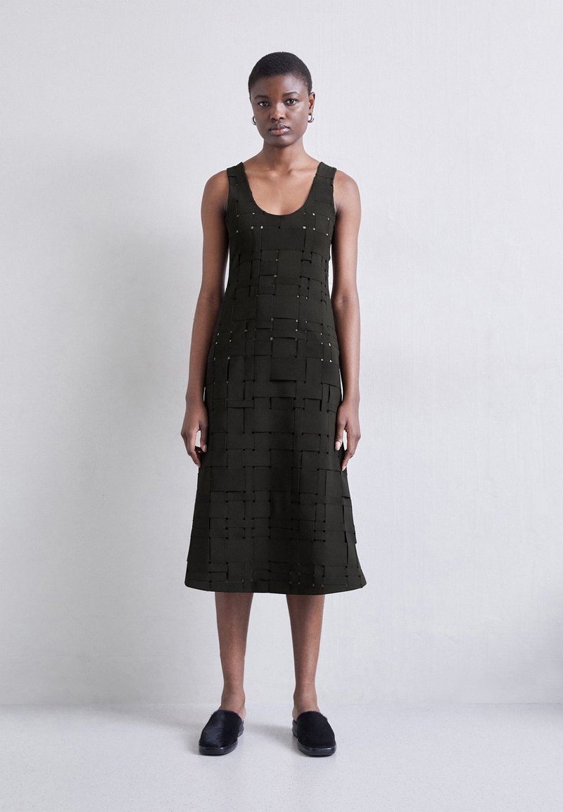 A.W.A.K.E. MODE WEAVED FITTED TANK DRESS - Koktélruha / Partiruha - black