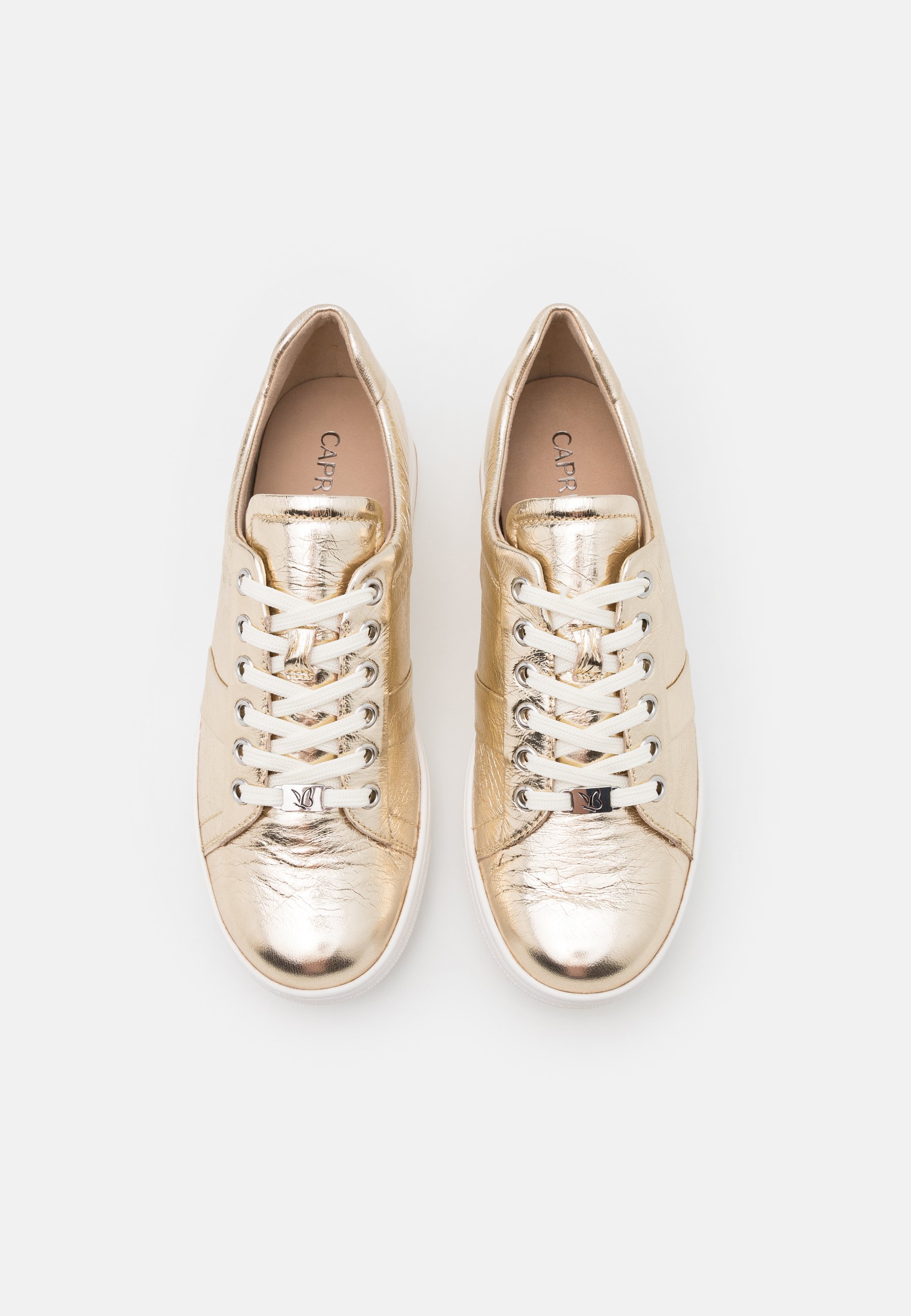shiny gold trainers