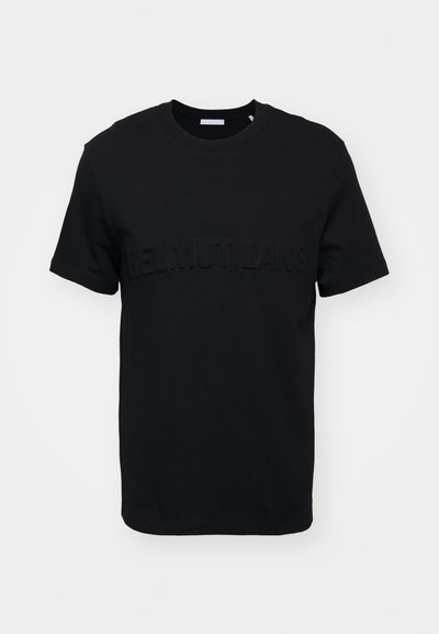 Helmut Lang EMBOSSED TEE ROUNDED - Camiseta básica - black