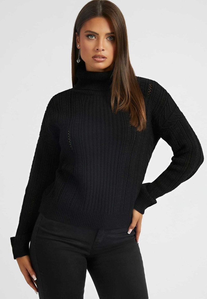 Guess ZOPFMUSTER Jumper schwarz/black Zalando.ie