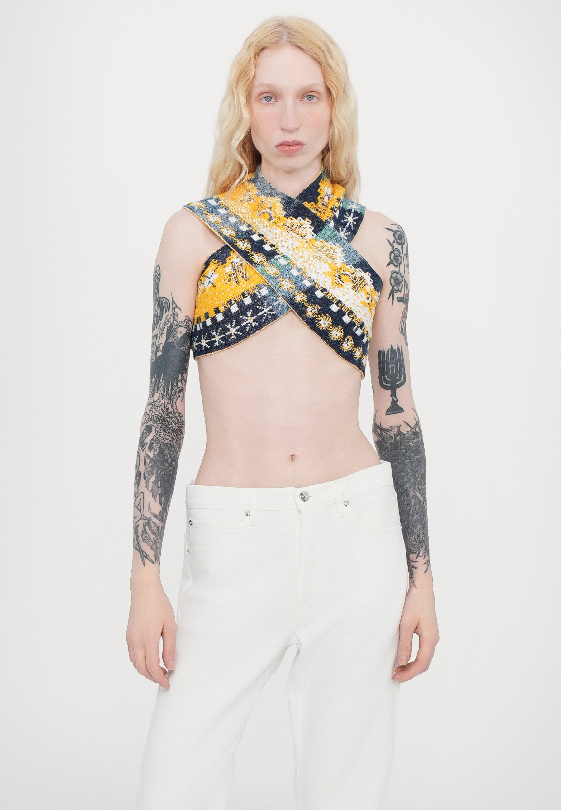 新品 paolina russo CROSSOVER TOP INDIGO Paolina Russo WARRIOR CROSSOVER - Top - indigo/blue - Zalando