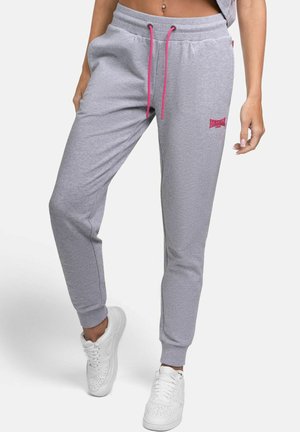 LEINTHALL - Tracksuit bottoms - marl grey pink