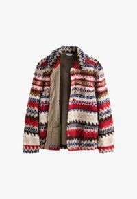 Selectat, neutral ecru red fairisle